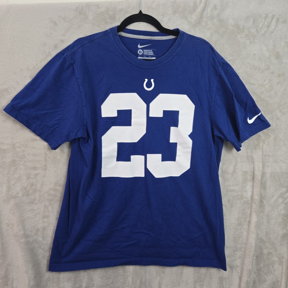 Nike Indianapolis Colts Frank Gore #23 T-Shirt Men's XL Blue NFL Regular Fit